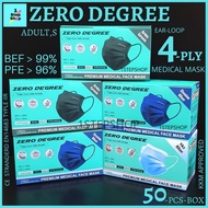 ‼️Ready Stock KL‼️Fast shipping 24hr‼️Zero Degree Medical 4-Ply  3-Ply Face mask 1box 50pcs Adult,s 