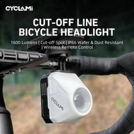 CYCLAMI CYC 1600 Bike Headlight Aluminum Suspension GoPro Hanging Cut.Off Wire RoadBike Light Wirele