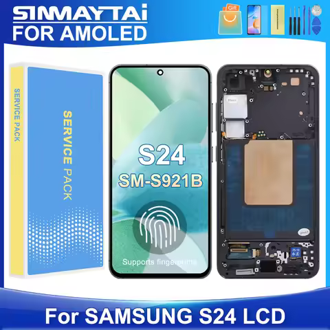 S24 For AMOLED S921B S921U S921W S921N S921E For Samsung S24 LCD Display Touch Screen Digitizer Asse