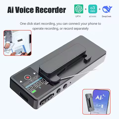 4-512GB AI Voice Recorder Real-time Transcription, Translation, Summary, Voice to Text Conversion, V