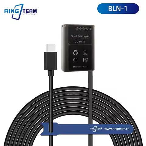 PD Power Adapter to PS- BLN-1 Dummy Battery PS-BLN1 DC Coupler for OM-D E-M5 II 2 E-M1 PEN E-P5 Digi