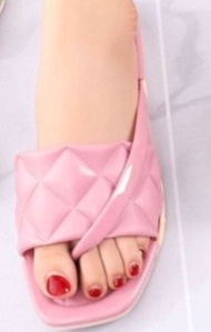 (L936) Sandal Jepit Wanita Slip Jempol Motif Wajik Empuk Elegant Import Mokaya / Size 37-41