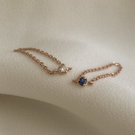 [oneur studio_Korea] 14K Gold Little Chain Ring 2 Colors, 14K Rose Gold/14K Yellow, Diamond/Sapphire