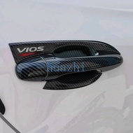 For TOYOTA VIOS 2019-2023 carbon fiber pattern car door handle bowl cover,NEW VIOS door handle bowl trim