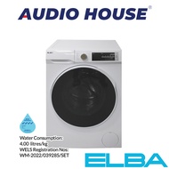 ELBA EWF90140VT  9KG FRONT LOAD WASHER  COLOUR: WHITE  WATER EFFICIENCY LABEL: 4 TICKS  DIMENSION: W597xH845xD582MM  2 YEARS WARRANTY BY AGENT