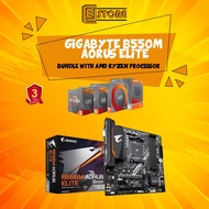 [ COMBO SET] GIGABYTE B550M AORUS ELITE AMD RYZEN AM4 mATX MOTHERBOARD + AMD RYZEN 5000G SERIES PROC