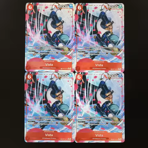 One Piece TCG OPCG English OP16-011 Vista TR 6 Cost Red Vista Textured Foil Card Anime Collectible C