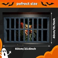 Scary Clown Door Mat 3D Illusion Halloween Doormat Horror Movie Clown Non-Slip Backing Rugs Rubber H
