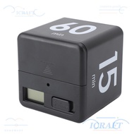 CRAFTMX Flip Timer, ABS Black Red Countdown Timer, Durable Digital Display Mini Size 15 20 30 60 Min