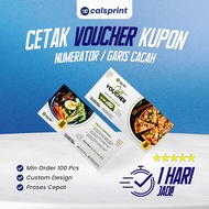 Custom Size Voucher Printing 14 x 6 Custom Food Coupon Voucher Printing