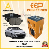 EEP - DB-1786 Brake Pad Rear for Toyota Vios 1.5, 2008-2013, D1423-8463-GC High Quality
