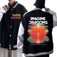 Imagine Dragons Loom World Tour 2026 Baseball Uniform Hoodie Jacket Unisex Harajuku Baseball Jacket 