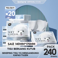[20 pcs]Botare Soft Maternal And Baby Paper Tissue Baby Moisturizing Cream Tissues Paper 140*175mm