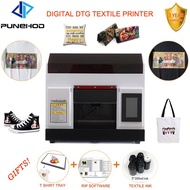 Punehod A4 size UV/DTG printer DIY  t-shirt printing machine EPSON R330/L800 print head CMYK+WW with 5*100ml free  ink a