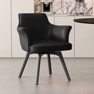 2025 New Italian Style 360-Degree Rotatable Dining Chair Home Desk Chair High-End Restaurant Chair M