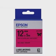 EPSON 原廠標籤帶 緞帶系列 LK-41BK 12mm 桃紅蕾絲