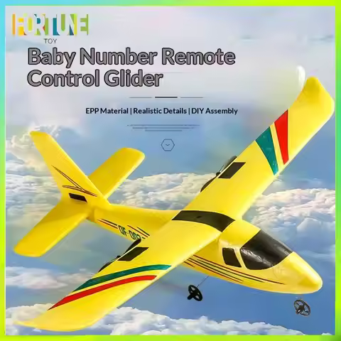 New Qf002 Glider Handmade Aircraft Model Assembly Training Two Channel Remote Controlled Aircraft
