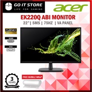 Acer EK220Q ABI 21.5" FHD 5ms 75Hz VA LED Monitor (HDMI / VGA)