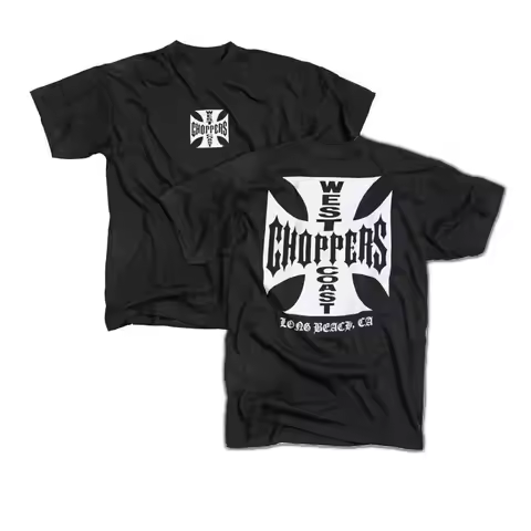 West Coast Chopper 2 Sides Graphic 2 Side Unisex Black T- Shirt