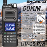 BAOFENG UV-25L Ham Radio High Powerful Tactical Walkie Talkie 50KM Four-Band Type-C 999Channel Two Way Radio BAOFENG NEW Upgrade