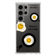 [S25ultraS24ultraS23ultra] HI-SHIELD Stylish เคสใสกันกระแทก Samsung รุ่น Eat ME! Im SMILEY! [SmileyW