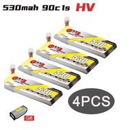 4PCS Gaoneng GNB HV 1S 530mAh 90C 3.8V 4.35V Light Weight Lipo Battery PH2.0 Plug For Emax Tinyhawk 