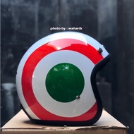 Vespa italy flag 3 Color Helmet