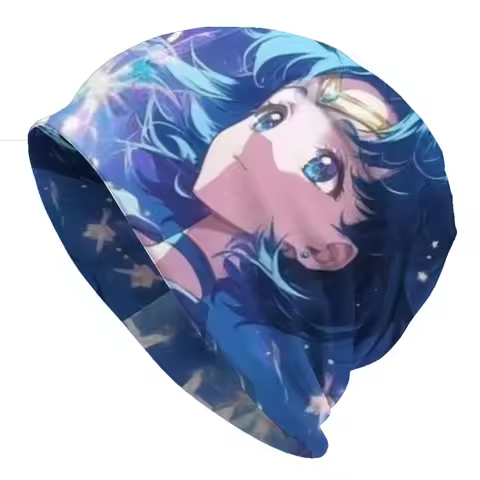 Bonnet Hats Sailor Moon Men Women's Thin Hat Ami Mizuno (2) Warm Cap Hip Hop Skullies Beanies Caps