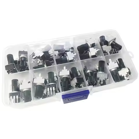 RV09 Kit Vertical 12.5mm Shaft 1K 2K 5K 10K 20K 50K 100K 1M 0932 Adjustable Resistor 9 Type 3Pin Sea