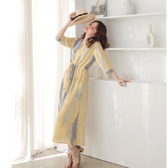 SG LOCAL WEEKEND X OB DESIGN CASUAL WORK WOMEN CLOTHES DRAWSTRING WAIST STRIPE MAXI DRESS S-XXXL SIZE PLUS SIZE