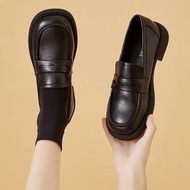Mary Jane Shoes for Women Female Loafers Retro Thick Sole Leather Shoes All-match Jk School Shoes