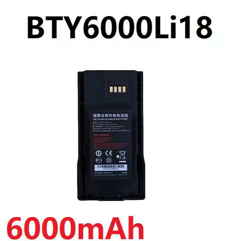 Walkie-talkie Battery for TD Tech BTY6000Li18 3.7V 6000mAh