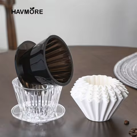 Heat-resistant Coffee Dripper 1-2Cups Crystal Eye Pour Over Coffee Dripper