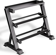 Heavy Duty 3 Tier Dumbbell Rack Stand, 1200LBS Commercial Weight Storage Organizer for Home Gym (Sel
