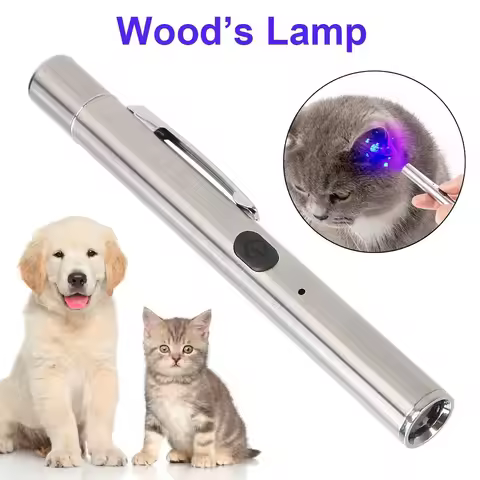 365 UV Veterinary Wood Lamp Pet Fungus Detection Waterproof Flashlight Skin Ultraviolet Light Cat Mo