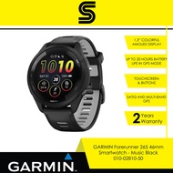 GARMIN Forerunner 265 46mm Smartwatch - Music Black - 010-02810-50