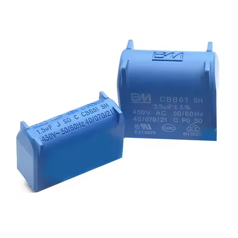 5pcs Air Conditioner Internal Unit Pin 1uF1.2uF1.5uF2uF2.5uF3uF 400V 450V Induction Cooker Capacitor