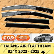 Black Flat Side Visor Water Gutter BZ4X 2023 2024 2025 2026