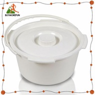 [Buymorefun] Commode Bucket Commode Pail with Handle with Lid Stable Comfortable Half Pail