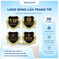 Sharp 3D Rice Flower Logo of Car Brands Size 8,5 x 8Cm - XITUI AUTO
