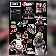 Sticker Formula 1 Haas Oliver Beerman | 16 Pcs Waterproof Vinyl F1 Sticker