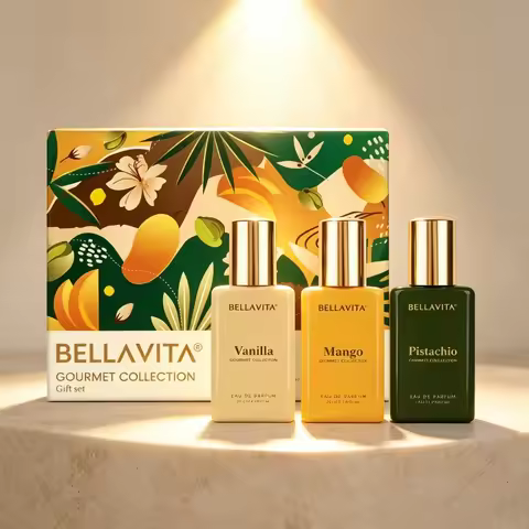 BELL AVITA Gourmet perfume Gift Box 3 Pieces Vanilla Mango Pistachio Lasting Fragrance for Men and W