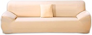 Febixo Stretch Sofa Covers 1/2/3/4 Seater, Loveseat/Armchair Cover, L Shape Sectional Sofa Slipcover, Furniture Protector Elastic Fabric Soft Couch Covers, with Free Pillowcase (Beige, Four Seater)