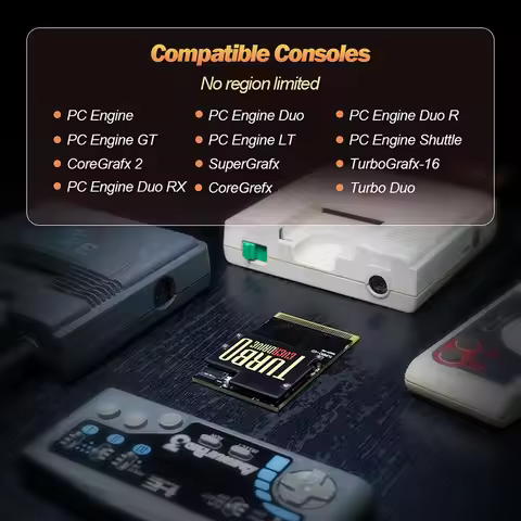 PC Engine and Turbo GrafX game cards with 1000 games