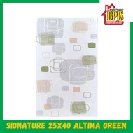 Signature 25x40 Altima Green, keramik dinding kilap fancy hijau