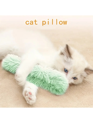 1隨機顏色寵物貓抱枕,柔軟蓬鬆的墊子,讓室內貓咪放鬆和遊玩！