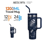 MEECOPA 40oz Tumbler With Straw Bottle Aesthetic Tumbler Botol Air Tahan Sejuk Aquaflask Tumbler Sta