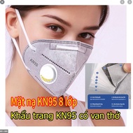 Khẩu Trang KN95 Có Van Thở Khẩu Trang 8 Lớp Chống Bụi Mịn PM 2.5 đã được kiểm định an toàn