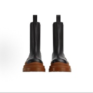 Bottega Veneta葆蝶家 Tire Chelsea 時尚 套穿 中筒 切爾西靴 女款 黑色