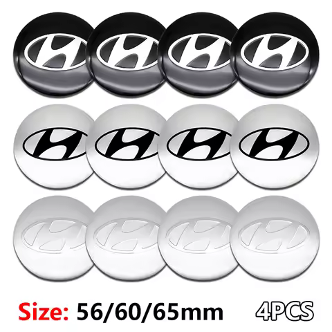 4Pcs 56mm 60mm 65mm Car Styling Wheel Center Hub Cap Stickers Accessories For Hyundai Genesis N-LINE